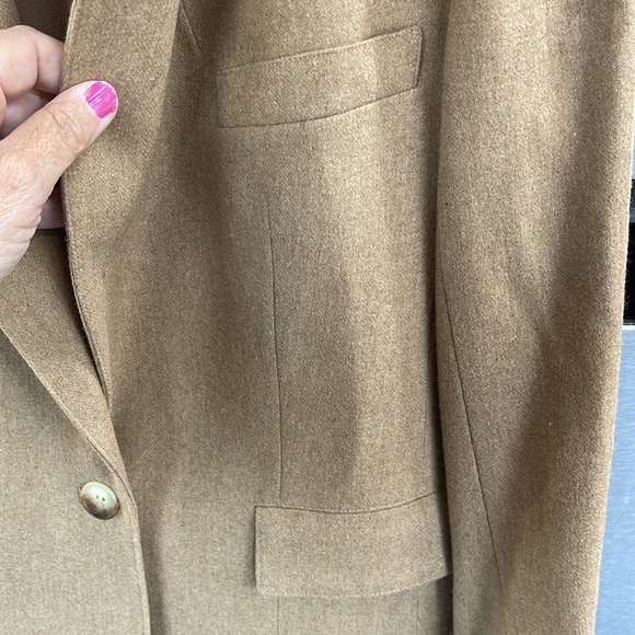 Vintage Evan Picone 100% Wool Blazer 1980s ILGWU Union Made camel tan women’s 8 - Picture 4 of 13